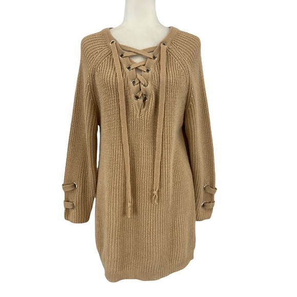 Military Hippie Sweater Dress A8 - Picture 5 of 14